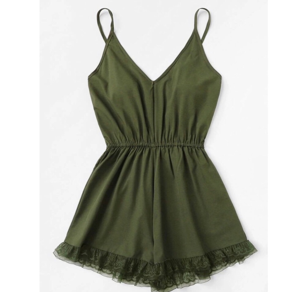 Olive green romper